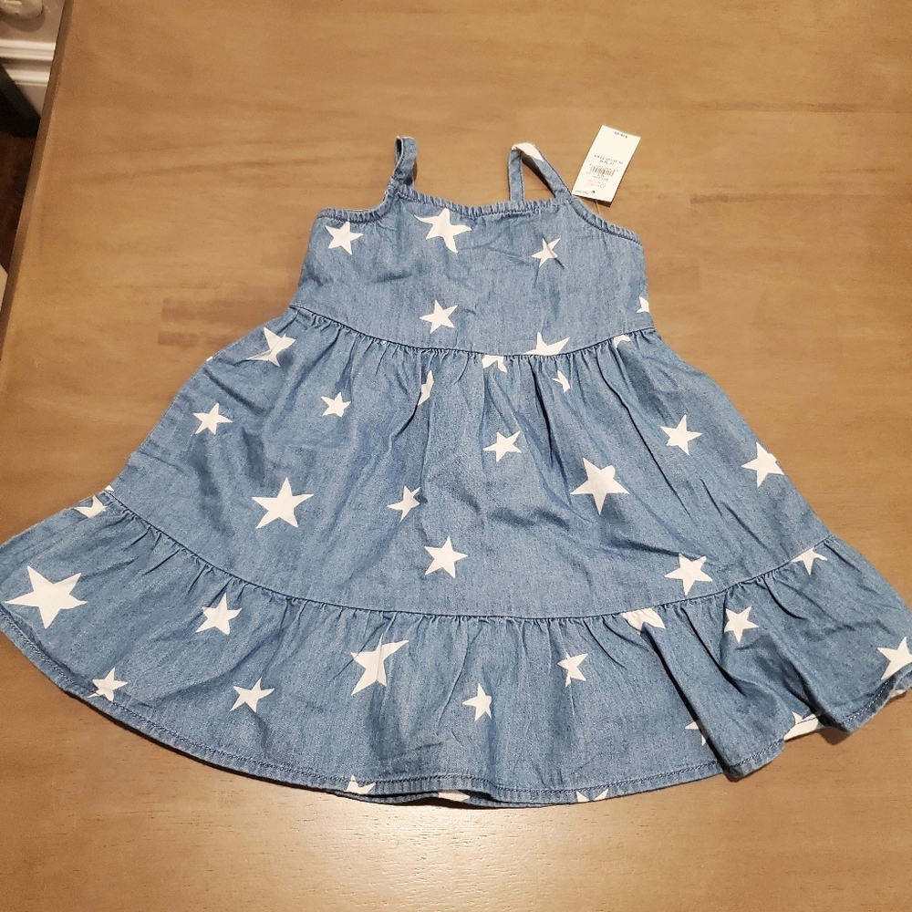 Old Navy Denim Chambray Stars Dress NWT